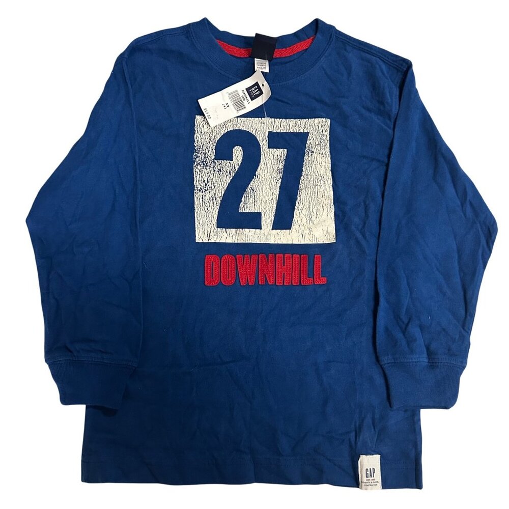Gap Kids Long Sleeve Cotton T-Shirt Downhill #27 NWT